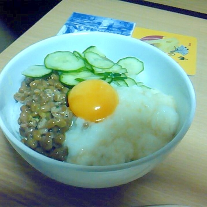 夏はこれ!ねばねば麦飯
